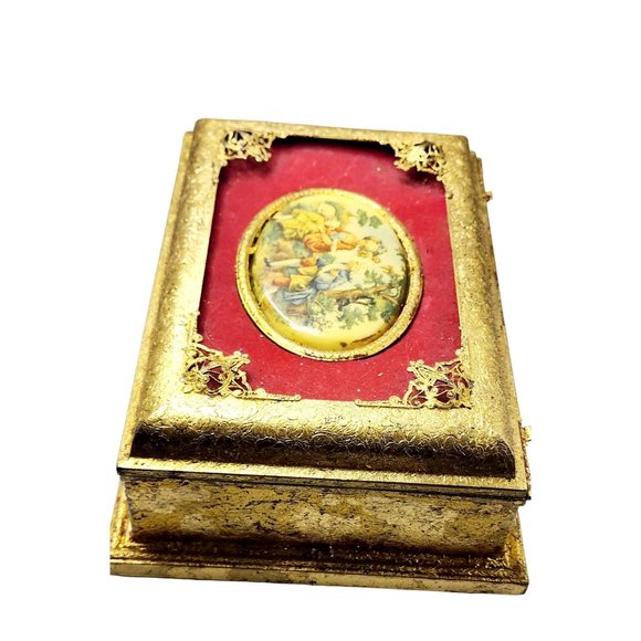 Antique Gilt Metal Decorative Box (A5039) - Picture 7 of 9